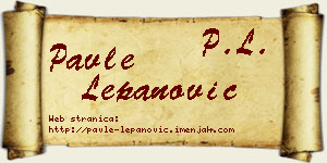 Pavle Lepanović vizit kartica